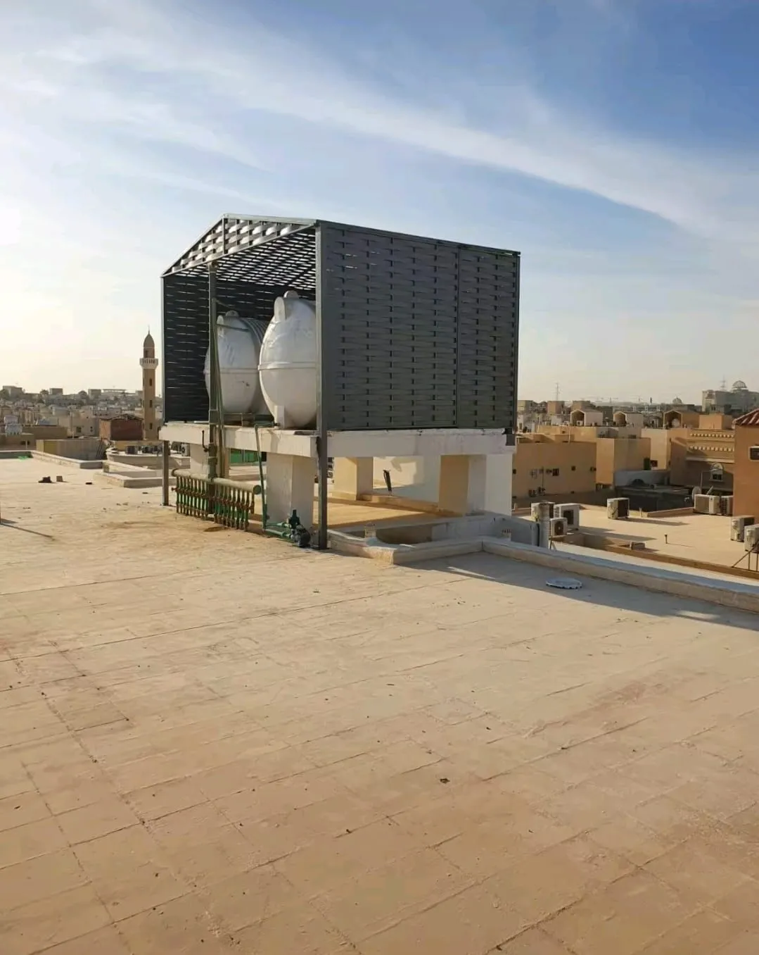 مظلات خزانات مظلات سخانات مظلات مكيفات مظلات السطح بالجنوب