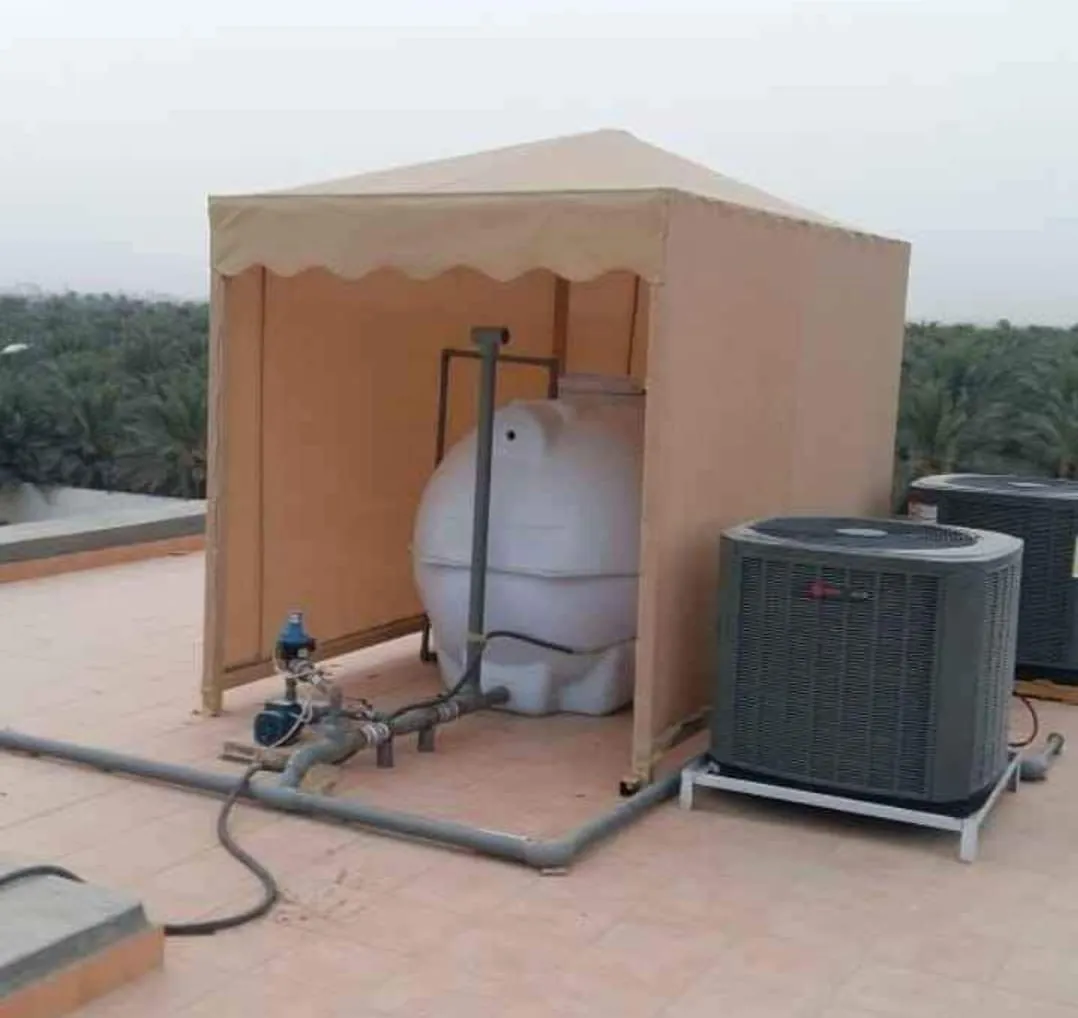 مظلات خزانات مظلات سخانات مظلات مكيفات مظلات السطح بالجنوب