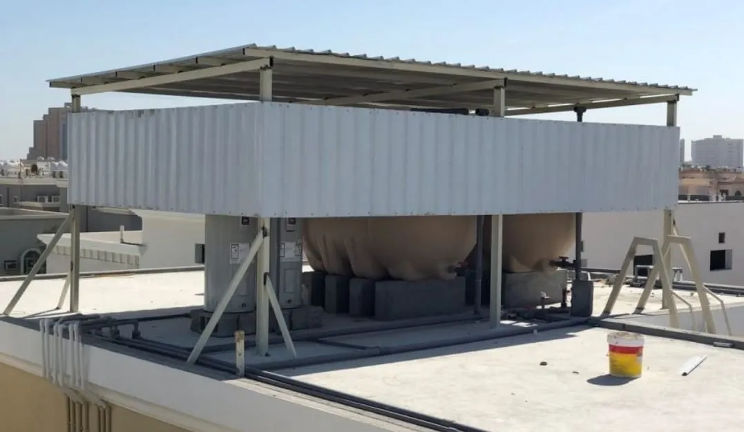 مظلات خزانات مظلات سخانات مظلات مكيفات مظلات السطح بالجنوب
