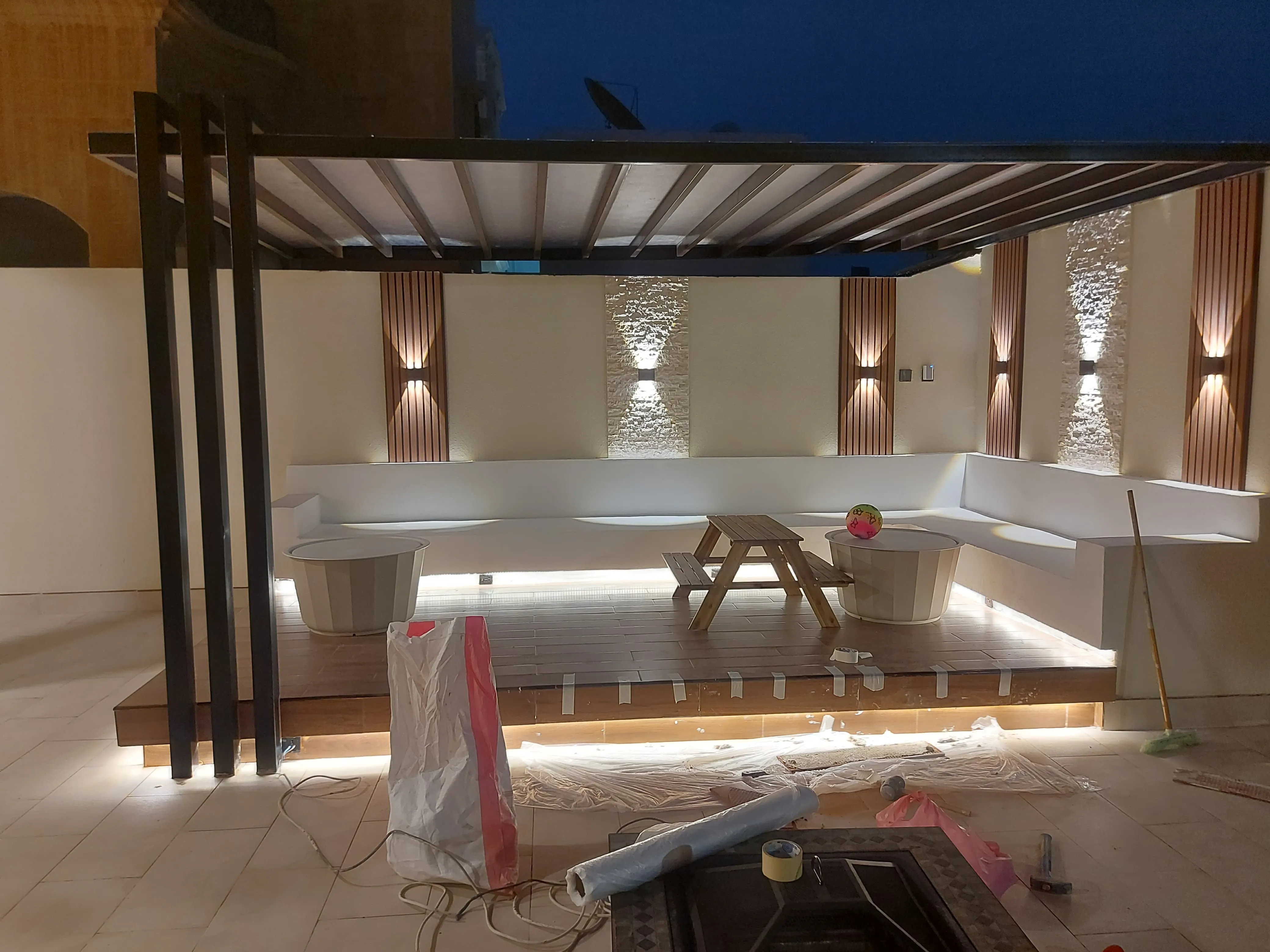 مظلات حدائق للمنزل بالجنوب باشكال وصور مظلات حدائق خارجية 