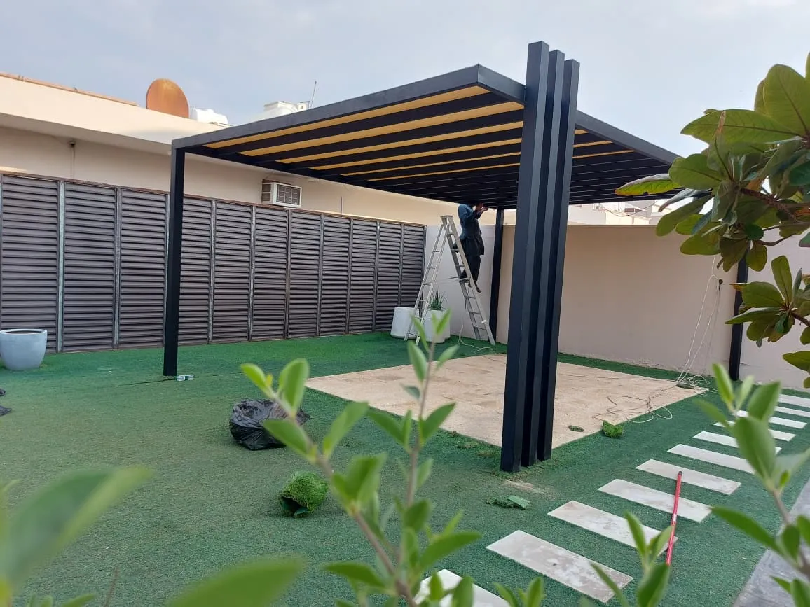 مظلات حدائق للمنزل بالجنوب باشكال وصور مظلات حدائق خارجية 