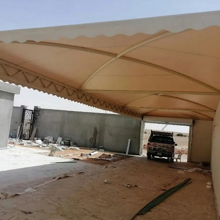 اصلاح مظلات كراج مقوسة بتثبيت آمن في خميس مشيط وجيزان