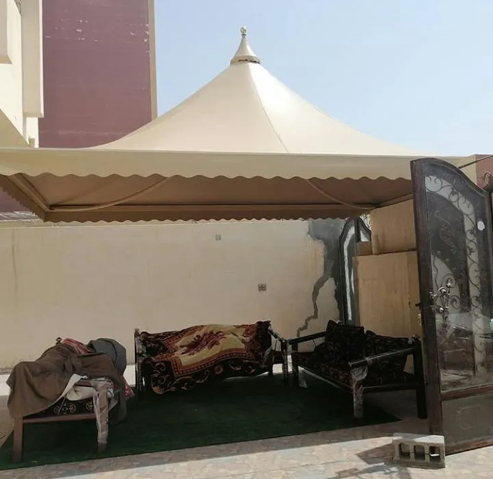 اصلاح مظلات كراج مقوسة بتثبيت آمن في خميس مشيط وجيزان