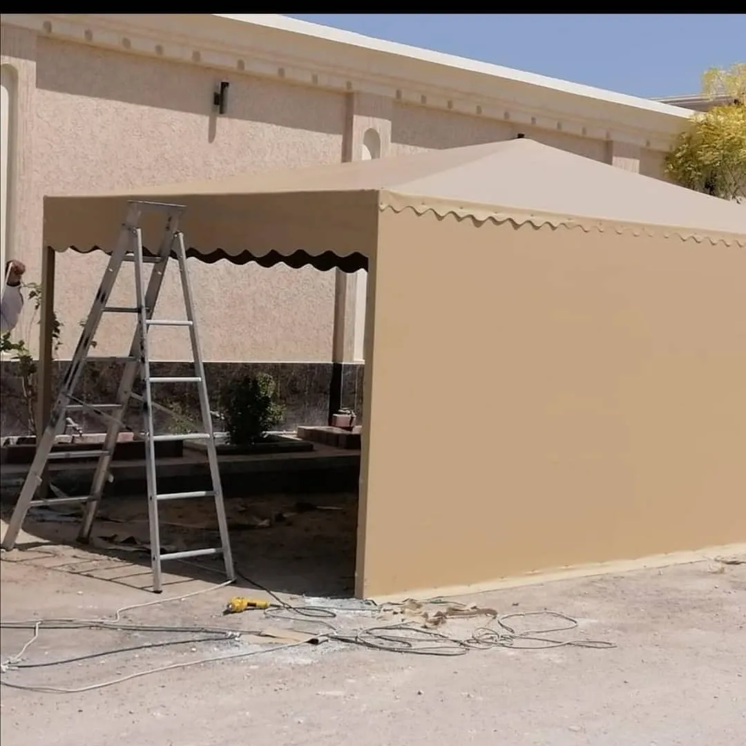 اصلاح مظلات كراج مقوسة بتثبيت آمن في خميس مشيط وجيزان