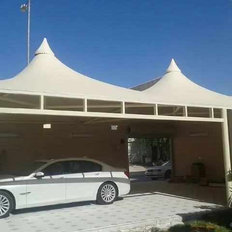 اصلاح مظلات كراج مقوسة بتثبيت آمن في خميس مشيط وجيزان