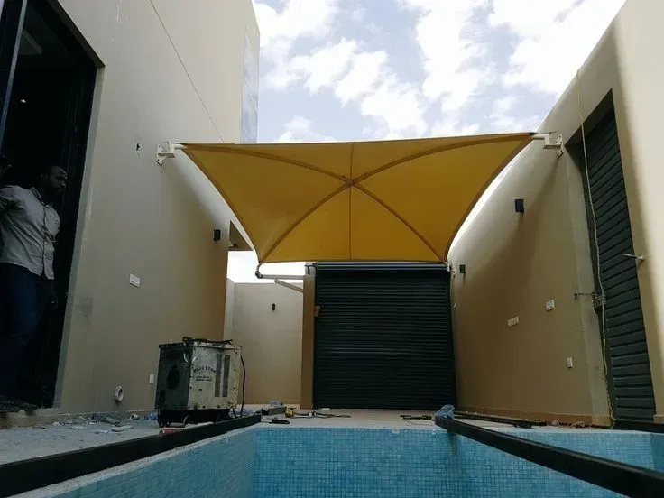 مظلات تغطية مسابح بالجنوب وابها حماية كاملة من الشمس والغبار