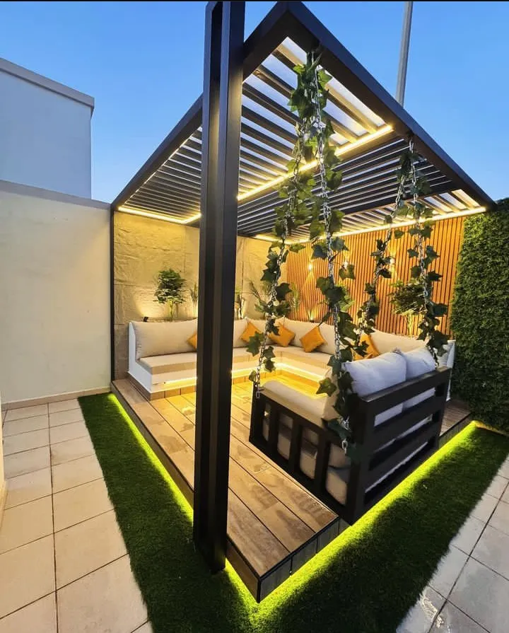 تصميم جلسات خارجيةفي الجنوب ونجران|بأحدث مظلات وسواتر حدائق 