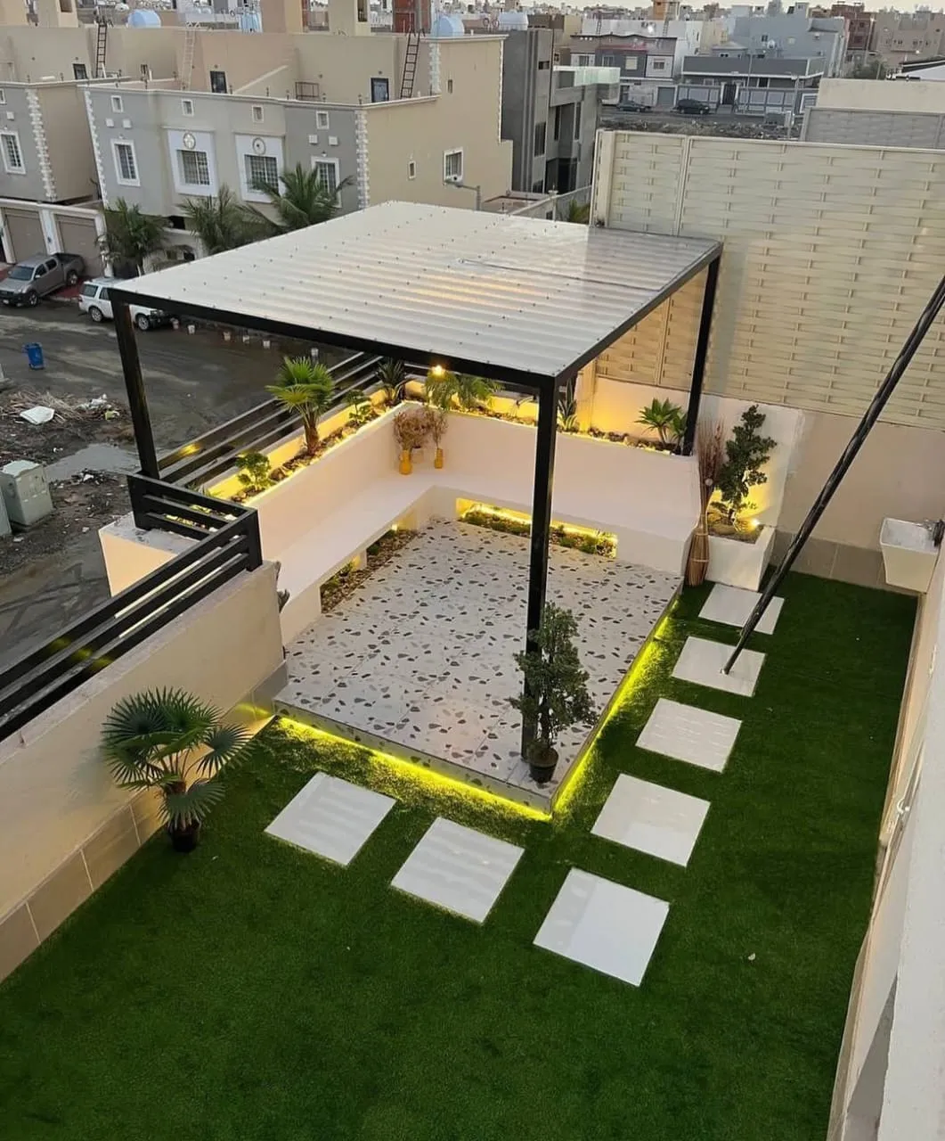 تصميم جلسات خارجيةفي الجنوب ونجران|بأحدث مظلات وسواتر حدائق 