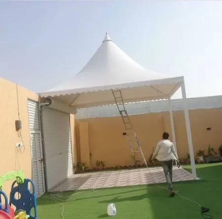 تركيب مظلات هرمية في أبها:أفضل أنواع وتصاميم المظلات الهرمية
